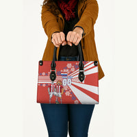 Personalized Paraguay Football Leather Bag Lion Eagle Mascot Floral