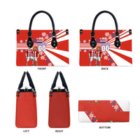 Personalized Paraguay Football Leather Bag Lion Eagle Mascot Floral