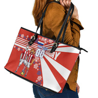 Personalized Paraguay Football Leather Tote Bag Lion Eagle Mascot Floral