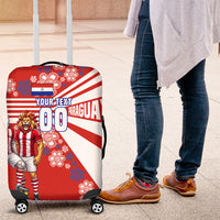 Personalized Paraguay Football Luggage Cover Lion Eagle Mascot Floral