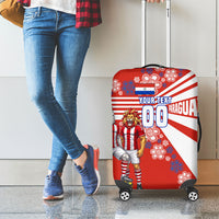 Personalized Paraguay Football Luggage Cover Lion Eagle Mascot Floral