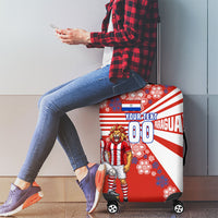 Personalized Paraguay Football Luggage Cover Lion Eagle Mascot Floral