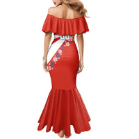 Personalized Paraguay Football Mermaid Dress Lion Eagle Mascot Floral