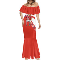 Personalized Paraguay Football Mermaid Dress Lion Eagle Mascot Floral