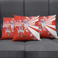 Personalized Paraguay Football Pillow Cover Lion Eagle Mascot Floral