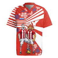 Personalized Paraguay Football Rugby Jersey Lion Eagle Mascot Floral