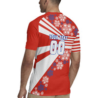 Personalized Paraguay Football Rugby Jersey Lion Eagle Mascot Floral