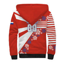 Personalized Paraguay Football Sherpa Hoodie Lion Eagle Mascot Floral
