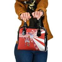 Personalized Paraguay Football Shoulder Handbag Lion Eagle Mascot Floral