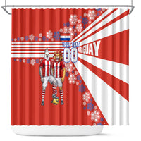 Personalized Paraguay Football Shower Curtain Lion Eagle Mascot Floral