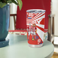 Personalized Paraguay Football Tumbler Cup Lion Eagle Mascot Floral