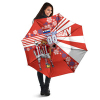 Personalized Paraguay Football Umbrella Lion Eagle Mascot Floral