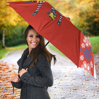 Personalized Paraguay Football Umbrella Lion Eagle Mascot Floral