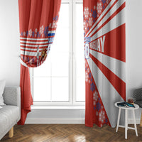 Personalized Paraguay Football Window Curtain Lion Eagle Mascot Floral