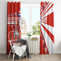 Personalized Paraguay Football Window Curtain Lion Eagle Mascot Floral