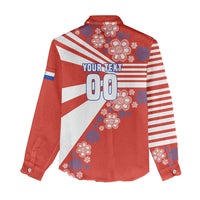 Personalized Paraguay Football Women Casual Shirt Lion Eagle Mascot Floral