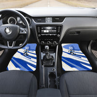 Personalized Uruguay Soccer Southern Lapwing Car Mats Uruguayan Football Blue Topographic Pattern