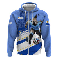 Personalized Uruguay Soccer Southern Lapwing Hoodie Uruguayan Football Blue Topographic Pattern