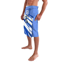 Personalized Uruguay Soccer Southern Lapwing Lavalava Uruguayan Football Blue Topographic Pattern