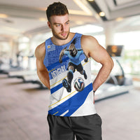 Personalized Uruguay Soccer Southern Lapwing Men Tank Top Uruguayan Football Blue Topographic Pattern