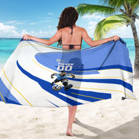 Personalized Uruguay Soccer Southern Lapwing Sarong Uruguayan Football Blue Topographic Pattern