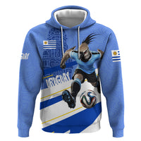 Personalized Uruguay Soccer Southern Lapwing Zip Hoodie Uruguayan Football Blue Topographic Pattern