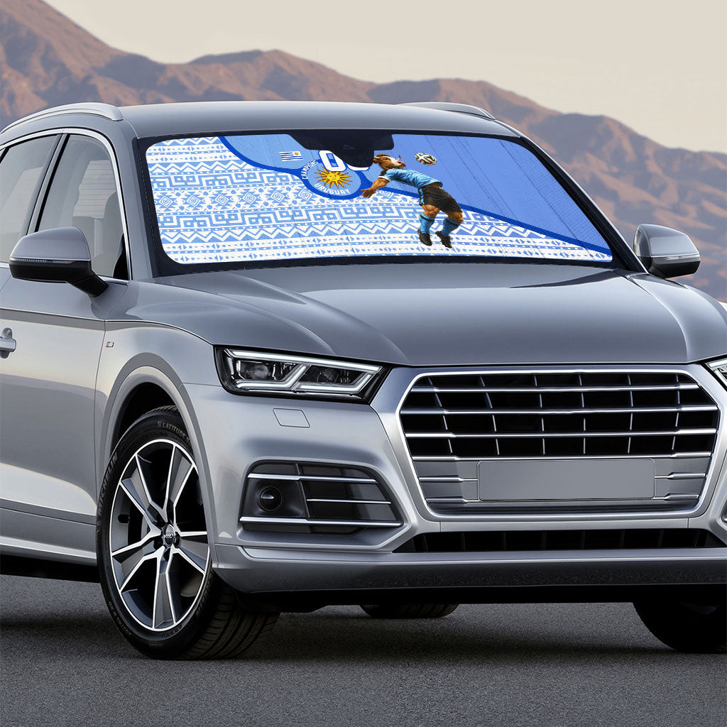 Personalized Uruguay Soccer Champions Auto Sun Shade Uruguayan Football Sun Of May Bull Mascot