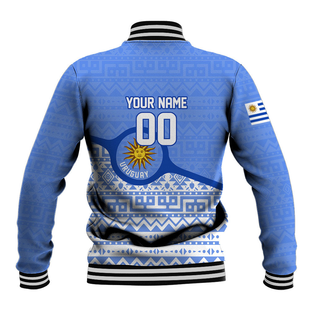 Personalized Uruguay Soccer Champions Baseball Jacket Uruguayan Football Sun Of May Bull Mascot