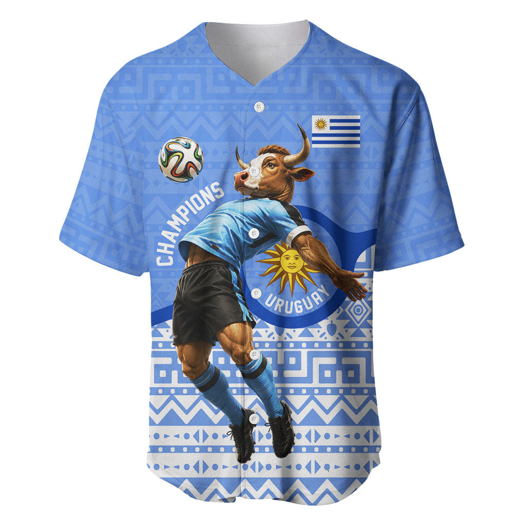 Personalized Uruguay Soccer Champions Baseball Jersey Uruguayan Football Sun Of May Bull Mascot