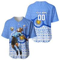 Personalized Uruguay Soccer Champions Baseball Jersey Uruguayan Football Sun Of May Bull Mascot