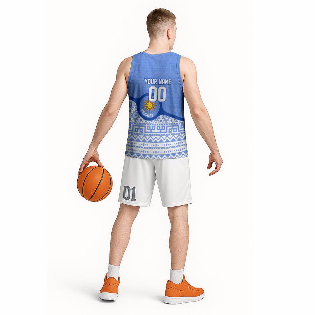 Personalized Uruguay Soccer Champions Basketball Jersey Uruguayan Football Sun Of May Bull Mascot