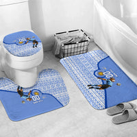 Personalized Uruguay Soccer Champions Bathroom Set Uruguayan Football Sun Of May Bull Mascot