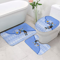 Personalized Uruguay Soccer Champions Bathroom Set Uruguayan Football Sun Of May Bull Mascot