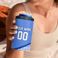 Personalized Uruguay Soccer Champions 4 in 1 Can Cooler Tumbler Uruguayan Football Sun Of May Bull Mascot