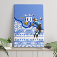 Personalized Uruguay Soccer Champions Canvas Wall Art Uruguayan Football Sun Of May Bull Mascot