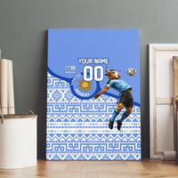 Personalized Uruguay Soccer Champions Canvas Wall Art Uruguayan Football Sun Of May Bull Mascot