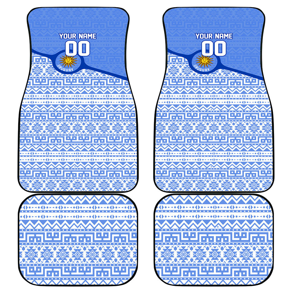 Personalized Uruguay Soccer Champions Car Mats Uruguayan Football Sun Of May Bull Mascot
