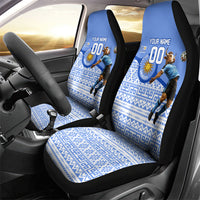 Personalized Uruguay Soccer Champions Car Seat Cover Uruguayan Football Sun Of May Bull Mascot