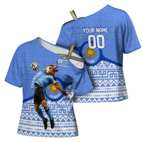 Personalized Uruguay Soccer Champions Cross Shoulder Shirt Uruguayan Football Sun Of May Bull Mascot