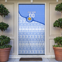 Personalized Uruguay Soccer Champions Door Cover Uruguayan Football Sun Of May Bull Mascot