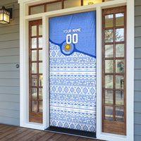 Personalized Uruguay Soccer Champions Door Cover Uruguayan Football Sun Of May Bull Mascot