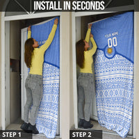 Personalized Uruguay Soccer Champions Door Cover Uruguayan Football Sun Of May Bull Mascot