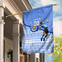 Personalized Uruguay Soccer Champions Garden Flag Uruguayan Football Sun Of May Bull Mascot