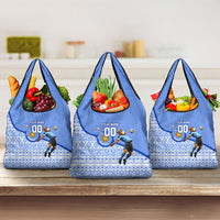 Personalized Uruguay Soccer Champions Grocery Bag Uruguayan Football Sun Of May Bull Mascot