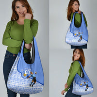 Personalized Uruguay Soccer Champions Grocery Bag Uruguayan Football Sun Of May Bull Mascot