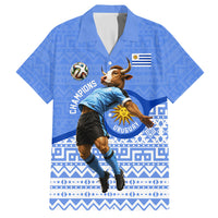 Personalized Uruguay Soccer Champions Hawaiian Shirt Uruguayan Football Sun Of May Bull Mascot