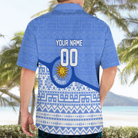 Personalized Uruguay Soccer Champions Hawaiian Shirt Uruguayan Football Sun Of May Bull Mascot