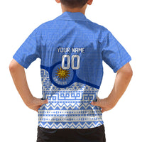 Personalized Uruguay Soccer Champions Hawaiian Shirt Uruguayan Football Sun Of May Bull Mascot