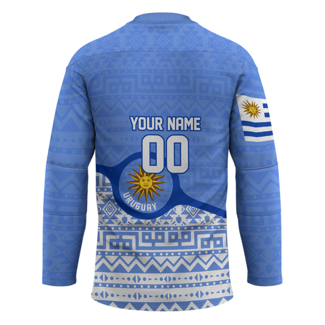 Personalized Uruguay Soccer Champions Hockey Jersey Uruguayan Football Sun Of May Bull Mascot