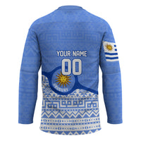 Personalized Uruguay Soccer Champions Hockey Jersey Uruguayan Football Sun Of May Bull Mascot